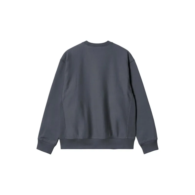Carhartt WIP American Script Sweatshirt Men's Gray-1