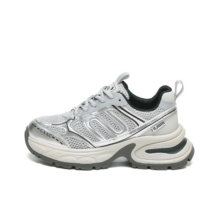 WOOS BOBO Cushioning, Slip Resistant, Breathable, Supportive, Lightweight Low Top Chunky Sneakers Women's-5