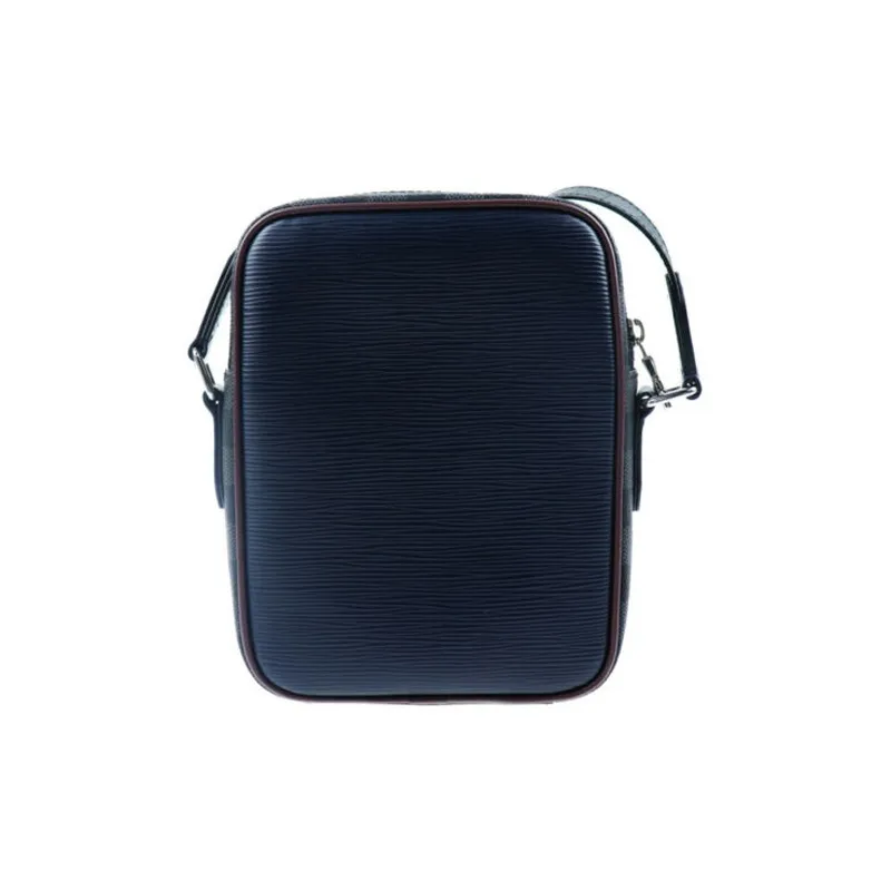 LOUIS VUITTON Danube Leather Handbag, Shoulder Bag Men's Ink Blue-2
