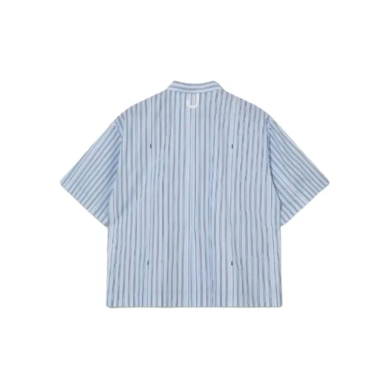 Jacquemus Pinstripe Collared Short Sleeve Shirt-1