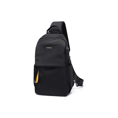 GOLF Polyamide Crossbody Bag Shoulder Bag Sling Bag Medium Size Men's Black/Dark Indigo/Raven Gray