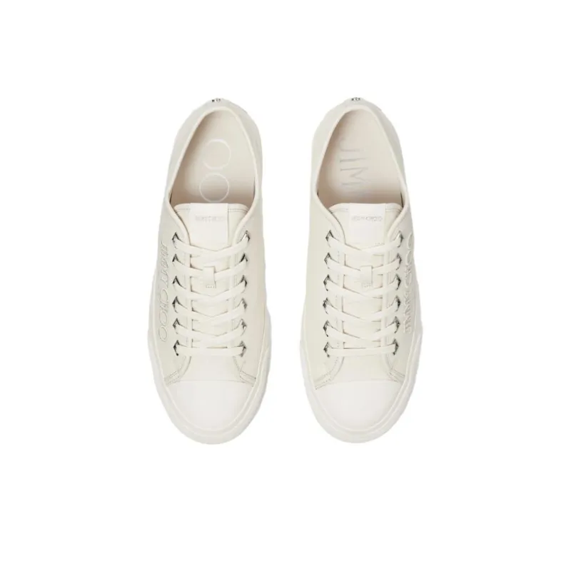 Jimmy Choo Latte Low Top Skateboard Shoes Men's Ecru-3
