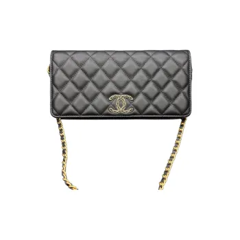 CHANEL Sheepskin Flap Bag Baguette Bag Envelope Bag Crossbody Bag Shoulder Bag Women's Black