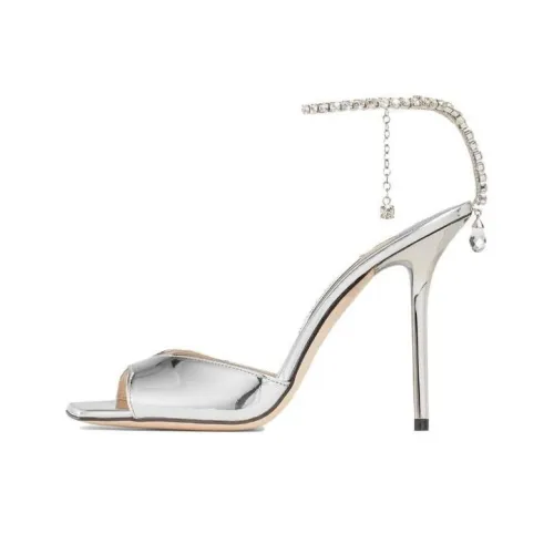Jimmy Choo Saeda 100mm Crystal-embellished Sandals