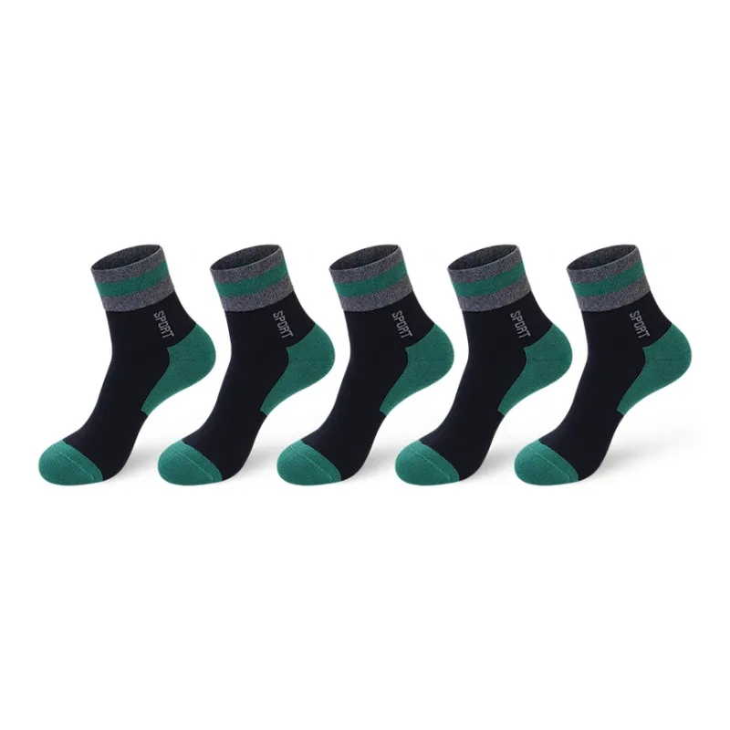 LUOLIAN Mid Calf Socks Men's 5 Pack-9