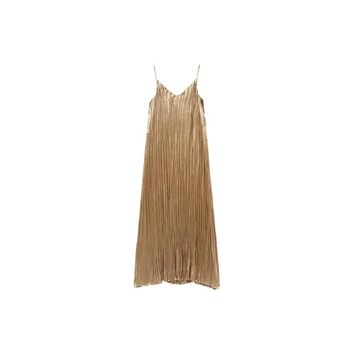 INSUN Slip Dresses Women's Gold