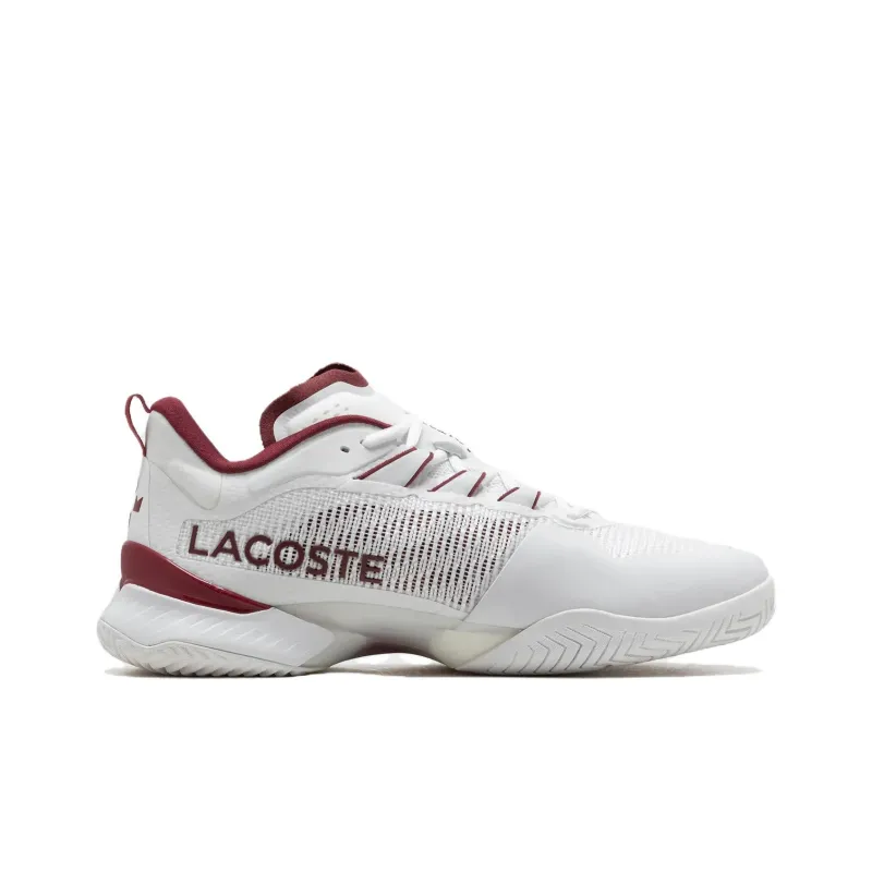 LACOSTE Low Top Casual Shoes Men's White Red-1