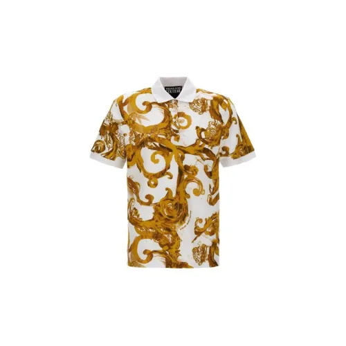 VERSACE JEANS Polo Shirts Men Yellow