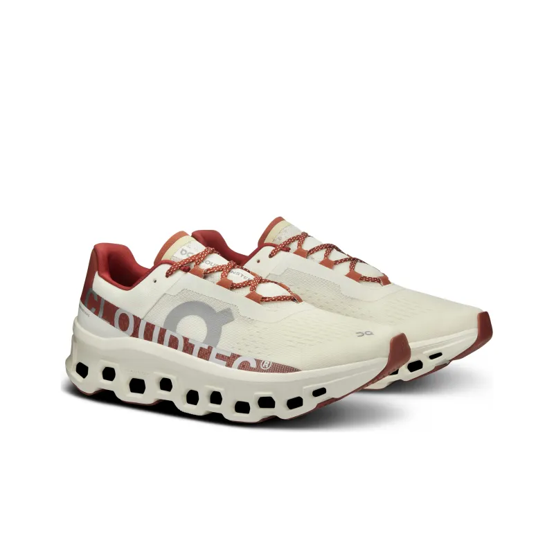 On Cloudmonster Cushioned Slip-Resistant Low-Top Carbon Plate Long Distance Running Running Shoes Women's Umber-2