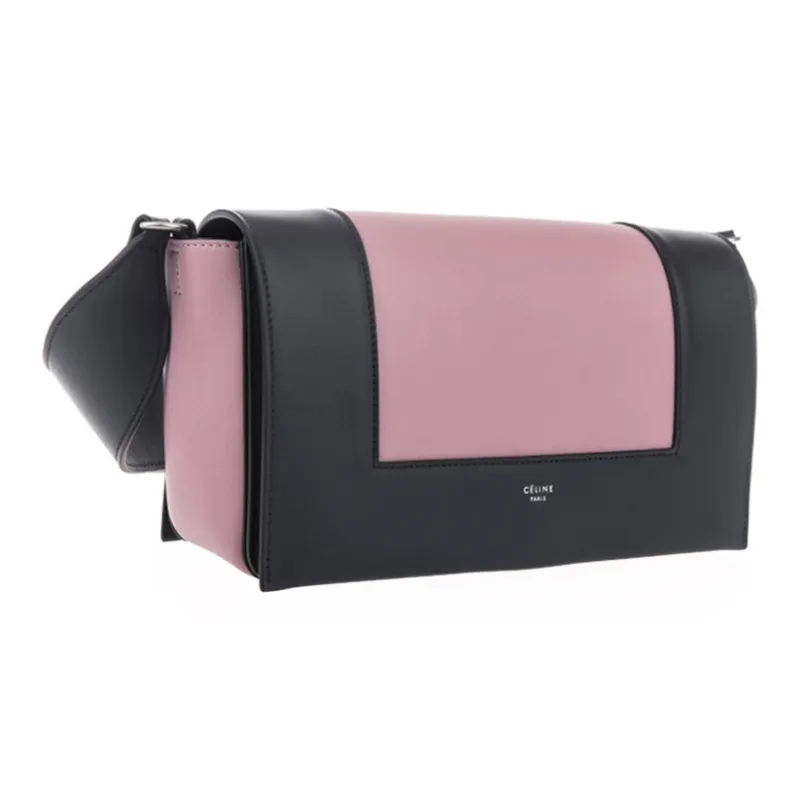 CELINE Cow Leather Shoulder Bag, Crossbody Bag Medium Size Women's Multicolor Pink-2