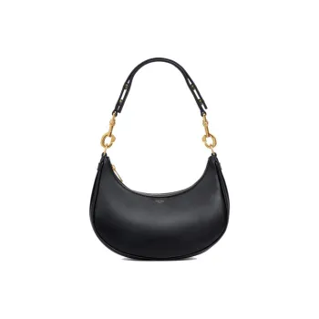 CELINE Smooth Cow Leather Handbag, Shoulder Bag, Crossbody Bag, Handbag Medium Size Women's Black