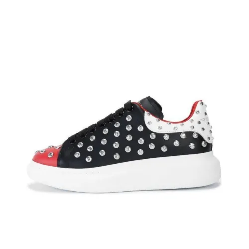 Alexander McQueen Skateboard Shoes Men Low-Top Black/Red