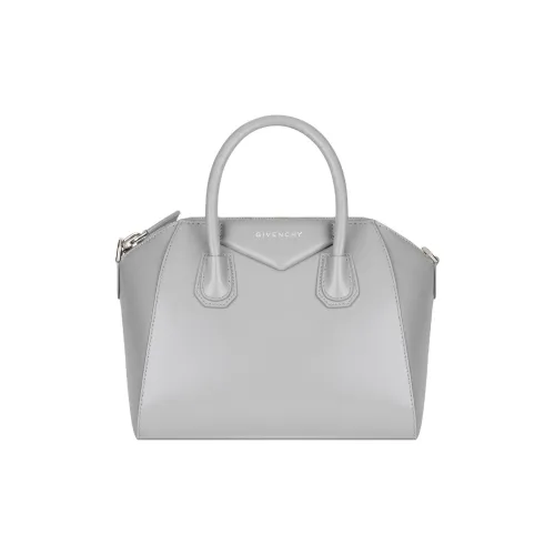 Givenchy Antigona Calfskin Shoulder Bag, Crossbody Bag, Handbag Small Size Women's Light Gray