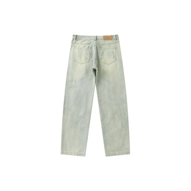 LAMLICKA Jeans Unisex Washed Blue-1