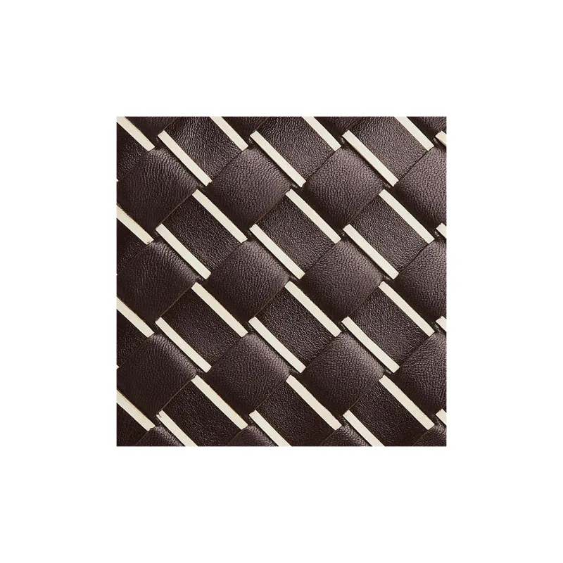 Bottega Veneta Cow Leather Wallet Men's Chocolate Brown & White-3