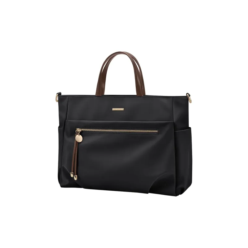 GOLF Fabric Handbag Crossbody Bag 15 Inch Laptop Bag Large Size Women's Apricot/Elegant Black-6