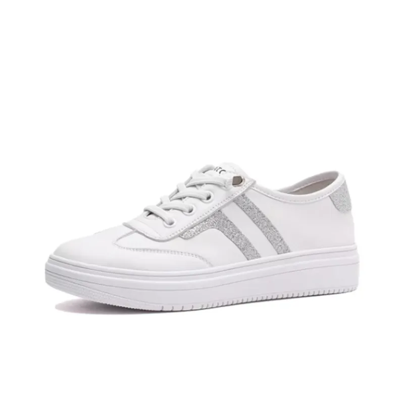 Satchi Low Top Skateboard Shoes Women's White-2