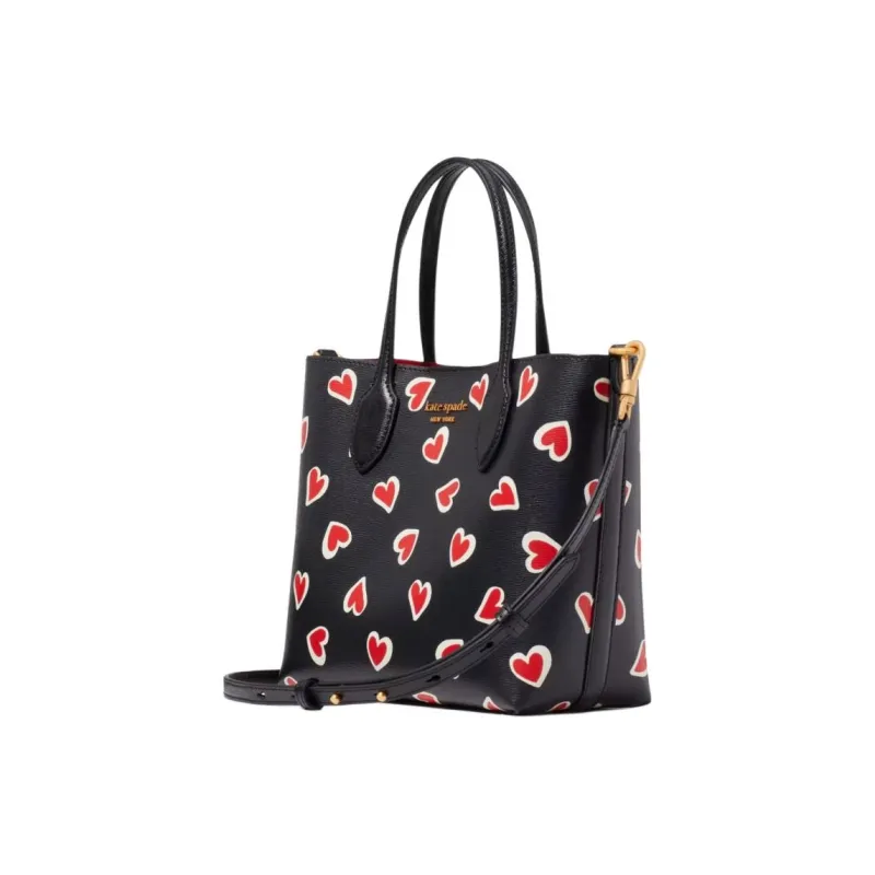 Kate Spade PVC With Leather Tote Bag Shopping Bag Shoulder Bag Crossbody Bag Handbag Medium Size Women's Black-1