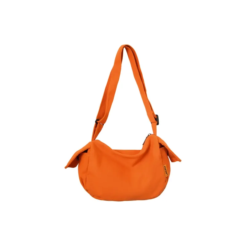 Deli Bear Canvas Class Bag Crossbody Bag Shoulder Bag Regular Unisex Green/Ecru/Orange/Black-13