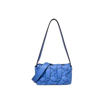 DISSONA Cow Leather Shoulder Bag Trumpets Women's Blue