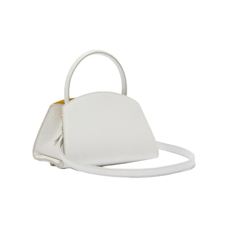 Furla Calfskin Bowling Bag, Portable Crossbody Bag, Shoulder Bag Women's Cotton Candy-1