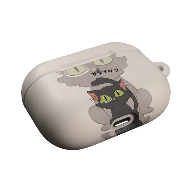 Keshami Applicable To Airpods Pro2/Airpods 3 Generation Cute Black Cat Headphone Cases-2