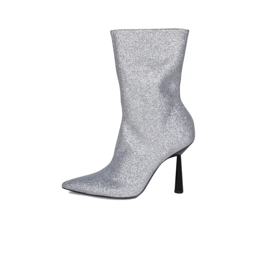 GIABORGHINI Rosie 100mm Glittered Ankle Boots