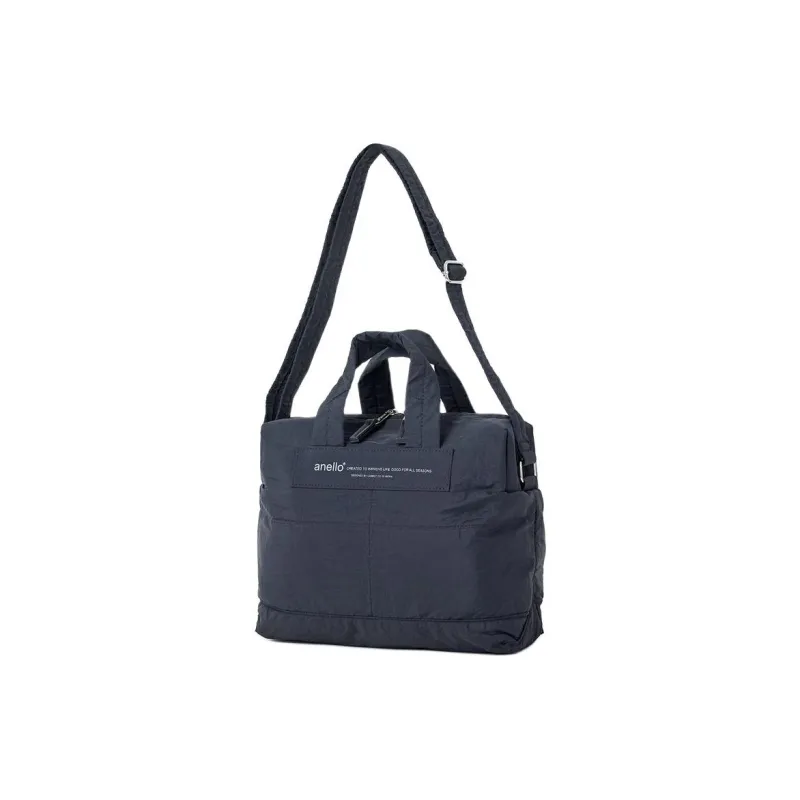 Anello Polyester Boston Bag Handbag Shoulder Bag Crossbody Bag Mini Women's Black-1