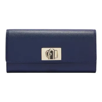 Furla 1927 Collection Textured Leather Shoulder Bag Crossbody Bag Large Size Women's Mediterranean