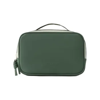 ZARA Polyurethane Storage Bags Toiletry Bags Unisex Green
