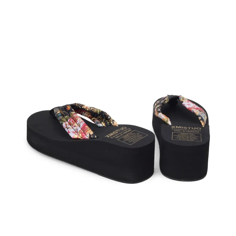 XMISTUO Rubber Sole Slip Resistant Quiet Flip Flops Women's-10