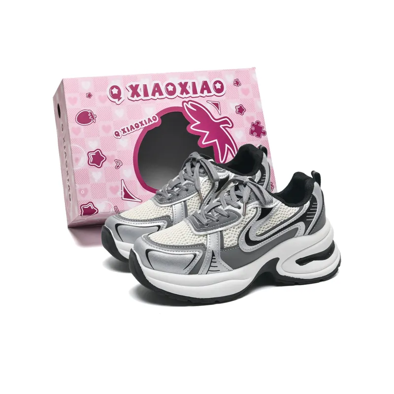 Circle Small Abrasion Resistant, Breathable, Lightweight Coverage Low Top Chunky Sneakers Women's-3