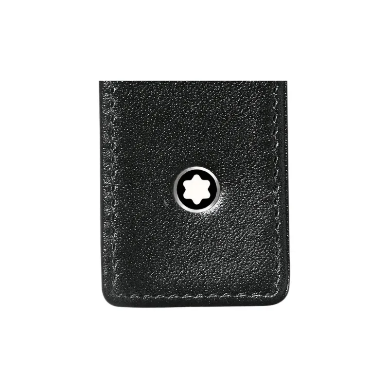 MONTBLANC Cow Leather Pen Case Clutch Unisex Black-3