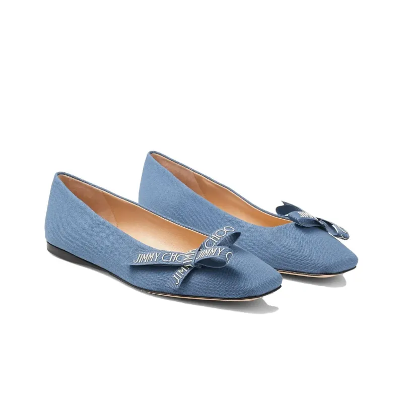 Jimmy Choo Veda Canvas Ballerina Shoes-2