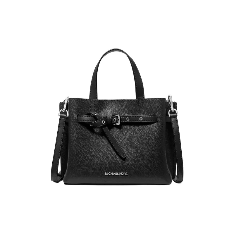 MICHAEL KORS Emilia Leather Shoulder Bag Crossbody Bag Handbag Small Size Women's Black-1