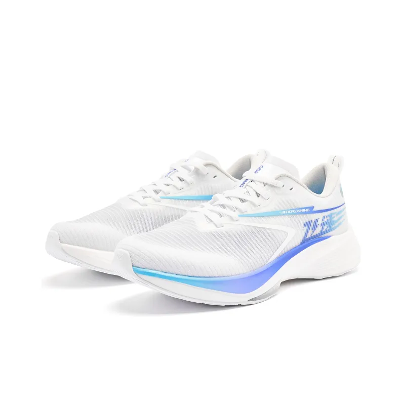 QIAODAN Rapid 2.0 Cushioning Wear Resistant Low Top Q KUNGFU PRO Training Running Shoes Men's Jordan White Purple Blue-2
