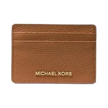 MICHAEL KORS Jet Set Leather Card Holder Women's Brown