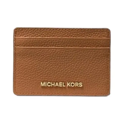 MICHAEL KORS Jet Set Leather Card Holder Women's Brown