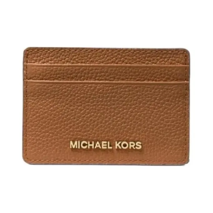 MICHAEL KORS Jet Set Leather Card Holder Women's Brown-0