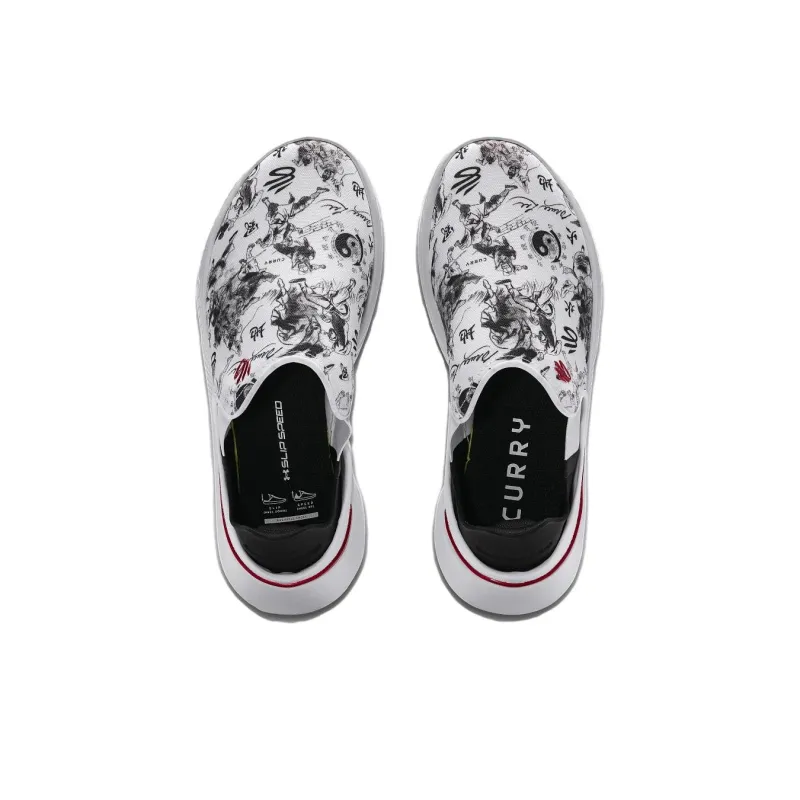 CURRY X BRUCE LEE x Under Armour SlipSpeed Slip Resistant Low Top Casual Running Shoes Unisex White-3