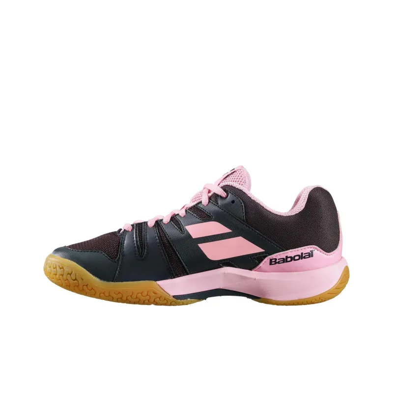Babolat Cushioning Wear Resistant Low Top Badminton Shoes Women's Black Pink-0