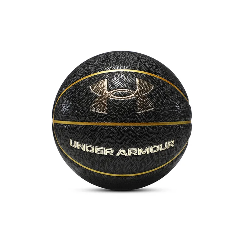 Under Armour PU Basketball Black Gold Size 7 Training Unisex-7