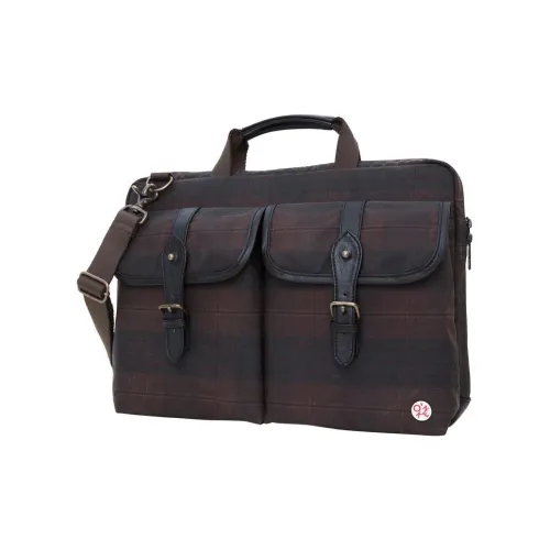 Manhattan Portage Laptop Bags Plaid Dark Brown/Black