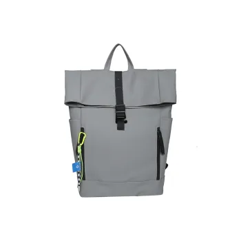 Deli Bear Nylon Carry Backpack Regular Unisex Gray/Black/Green