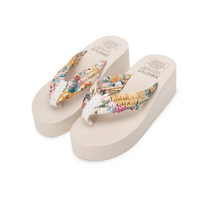 XMISTUO Rubber Sole Slip Resistant Quiet Flip Flops Women's-1