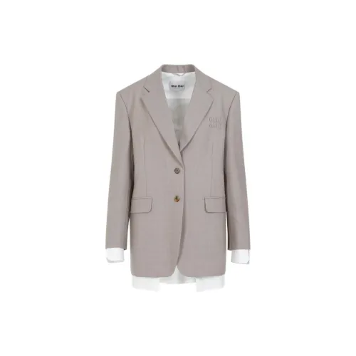 MIU MIU SS24 Business Suits Coats Unisex Gray