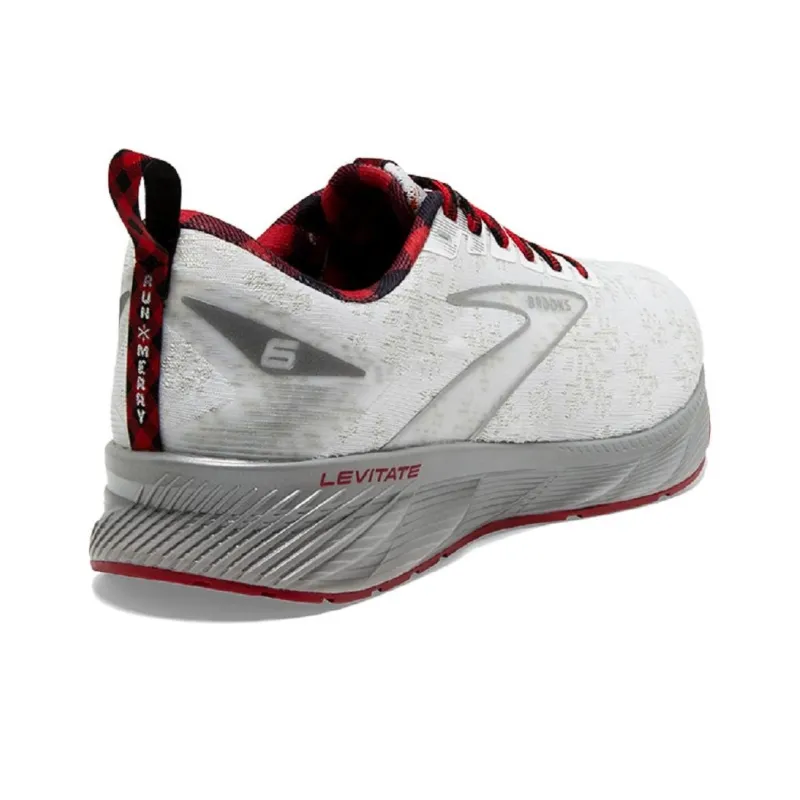 Brooks Levitate GTS Cushioning Breathable Low-Top Running Shoes Women's White-3