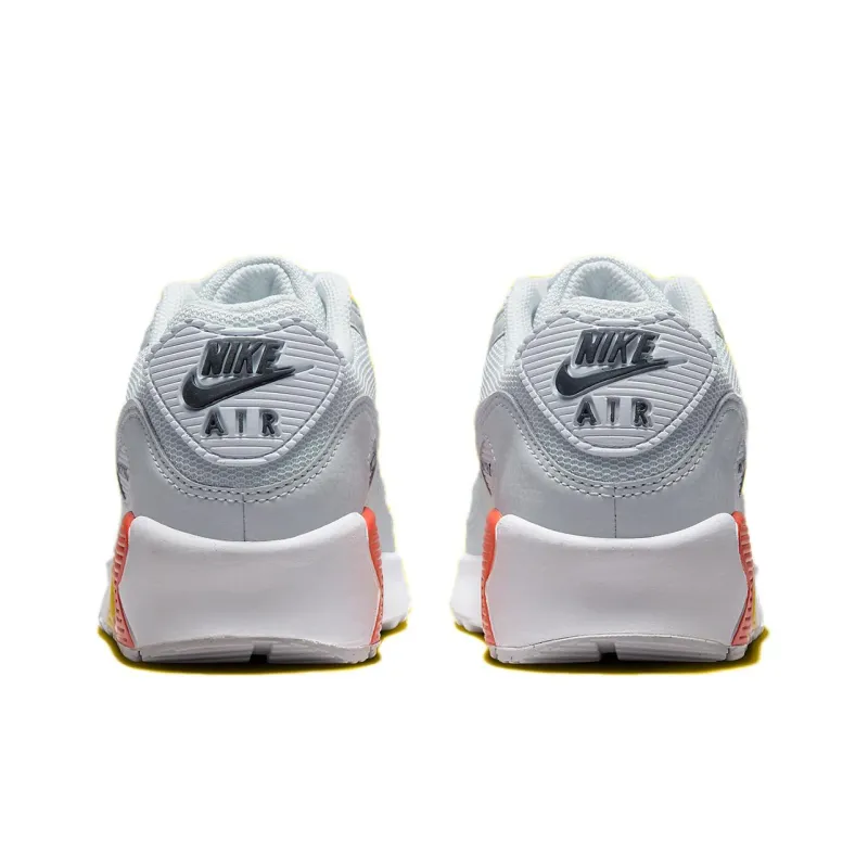 Nike Air Max 90 Abrasion Resistant Breathable Low Top Running Shoes Men's Gray-3