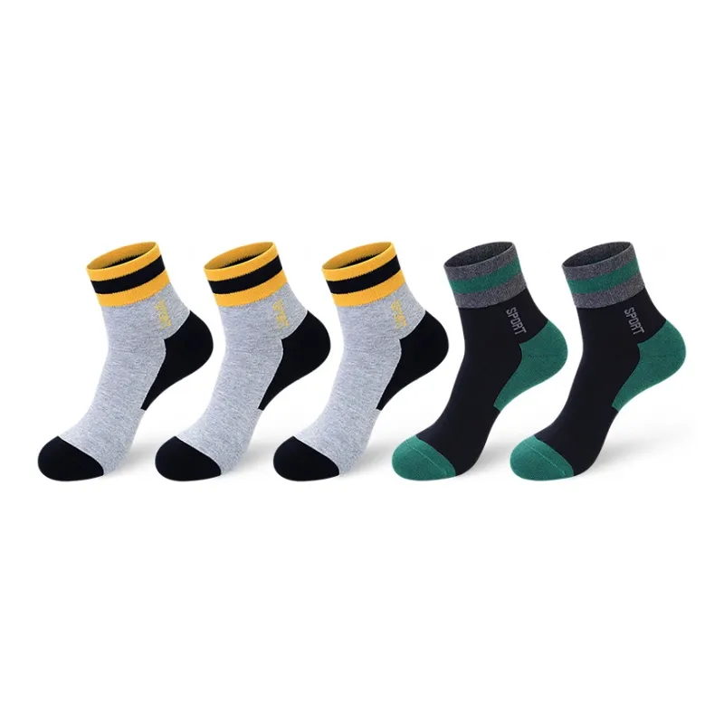 LUOLIAN Mid Calf Socks Men's 5 Pack-5