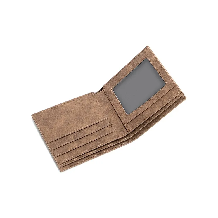 MashaLanti Microfiber Synthetic Leather Card Holder Wallet Regular Men's Coffee-5